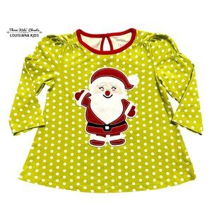 Nursery Rhyme 18m Polkadot Santa Appliqué Christmas Shirt